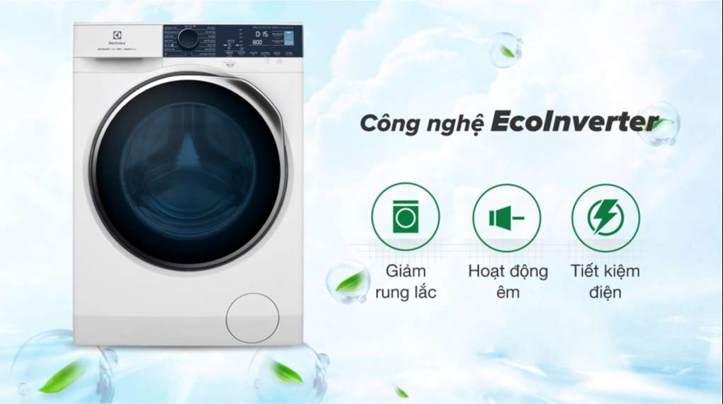 Máy giặt sấy Electrolux Inverter 9 kg EWW9024P5WB-Sử dụng điện năng hiệu quả với công nghệ EcoInverter