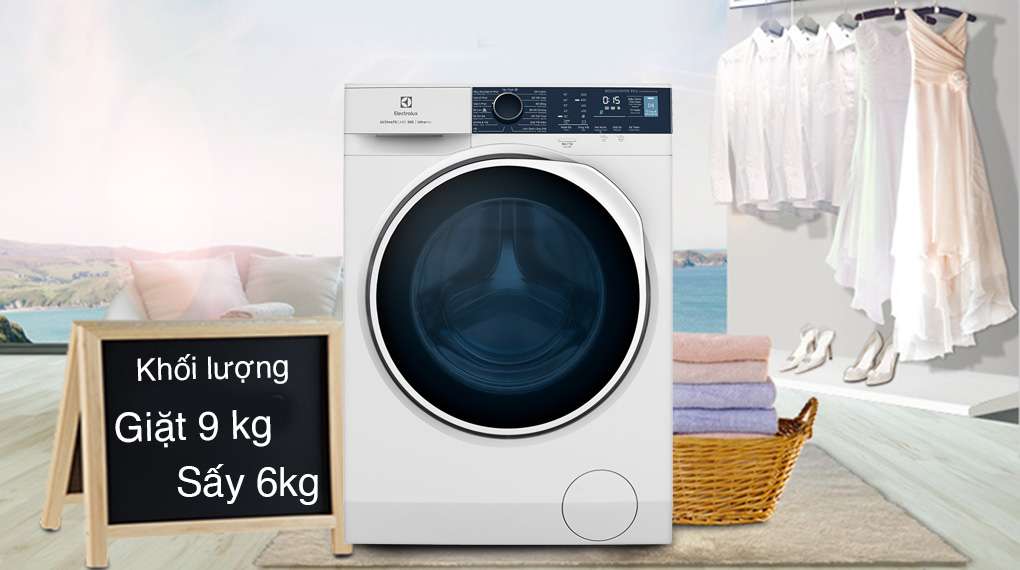 Máy giặt Electrolux cửa ngang - Khối lượng giặt 9kg, sấy 6kg, thích hợp cho gia đình từ 3 - 5 người 