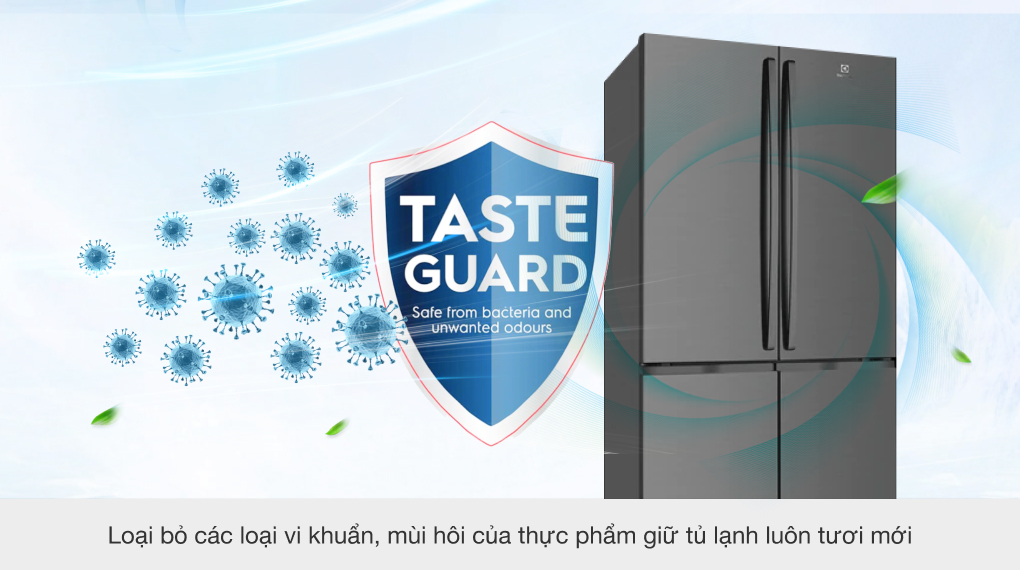 Tủ lạnh Electrolux 541 lít EQE6000A-B - Khử mùi hôi và diệt khuẩn tối ưu với công nghệ Taste Guard
