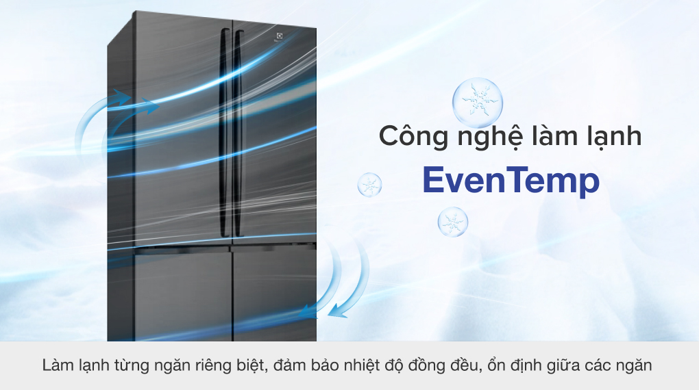 Tủ lạnh Electrolux Side By Side - Giữ nhiệt độ ổn định, đồng đều giữa các ngăn với công nghệ làm lạnh EvenTemp