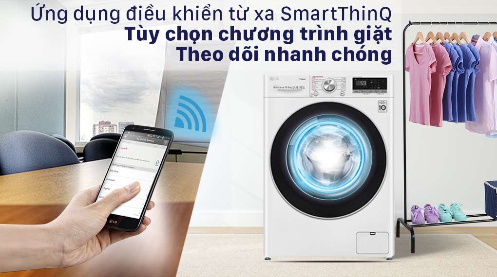 máy giặt LG Inverter 10.5 kg FV1450S3W2 - SmartThinQ