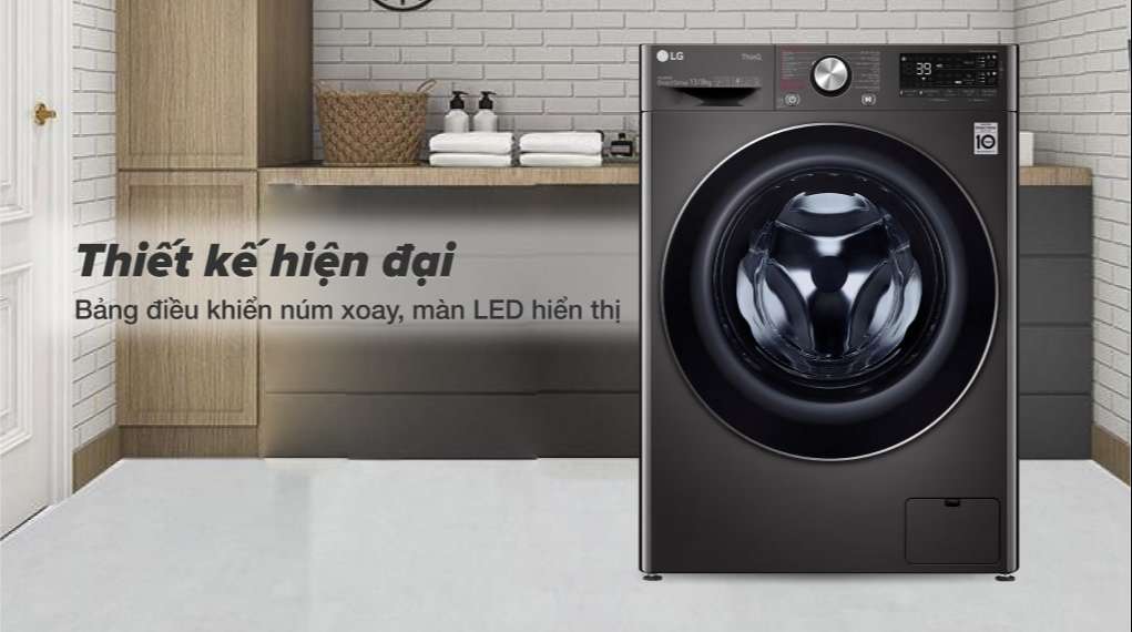 Máy giặt sấy LG Inverter 13 kg FV1413H3BA - Thiết kế