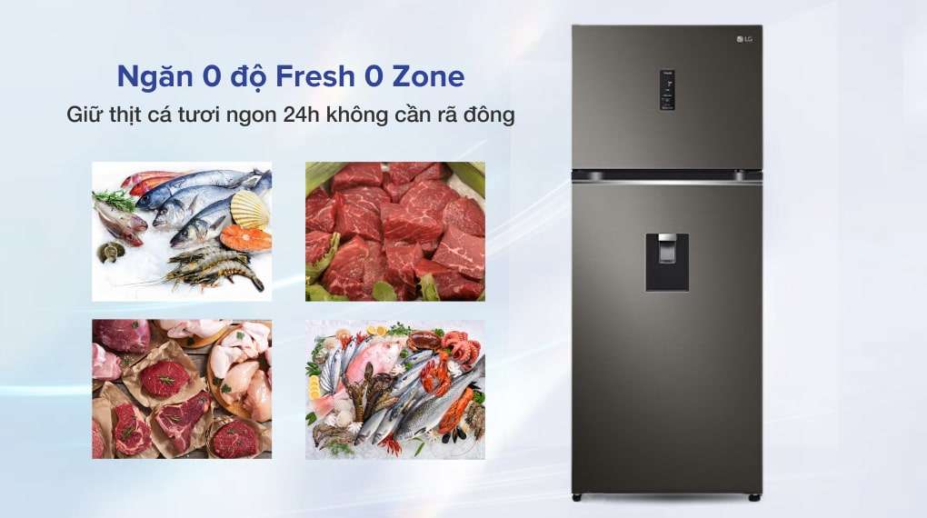 Tủ lạnh LG Inverter 394 lít GN-D392BLA - Ngăn 0 độ Fresh 0 Zone