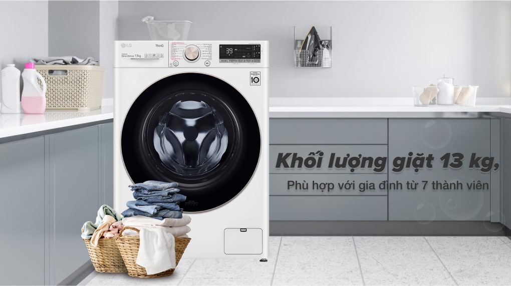 Máy giặt LG Inverter 13 kg FV1413S3WA - Khối lượng giặt 13 kg