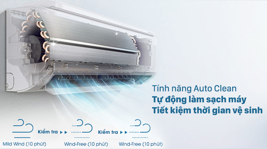 Điều hòa Samsung Wind-Free Inverter 9400 BTU AR10TYGCDWKNSV - Auto Clean