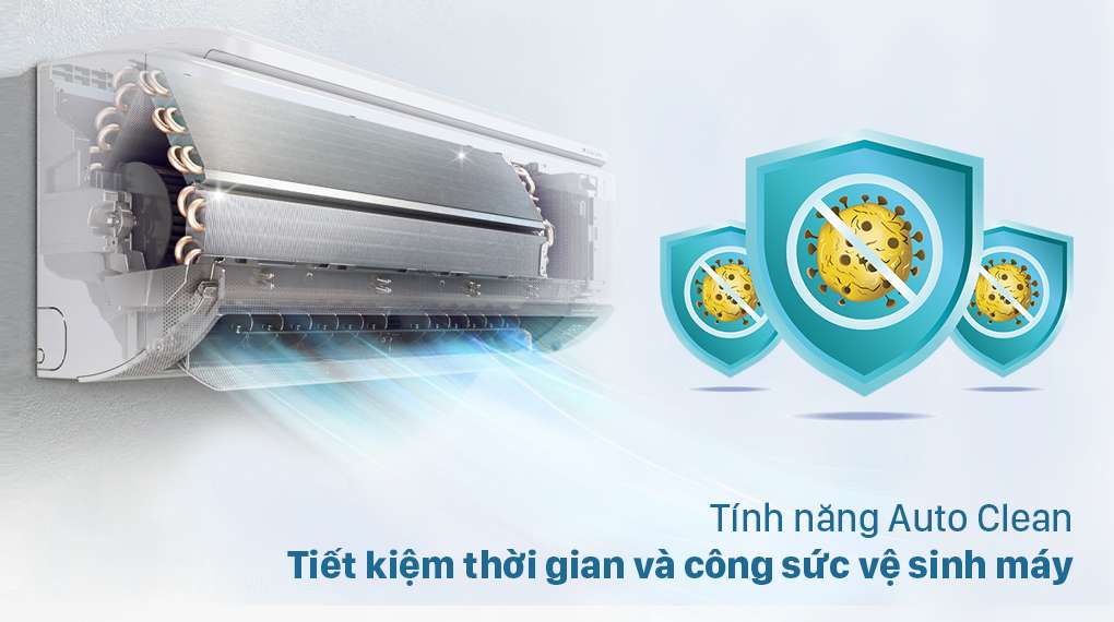 Điều hòa Samsung Wind-Free Inverter 12000 BTU AR13TYGCDWKNSV -  Chức năng tự làm sạch Auto Clean