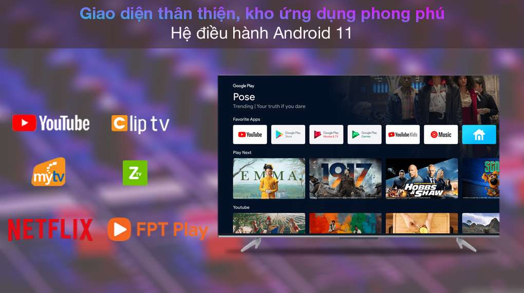 Android Tivi TCL 4K 55 inch 55P725 - Android 11
