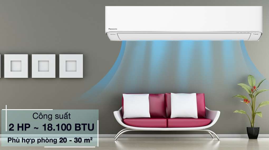 Máy lạnh 2 chiều Panasonic 2 HP CU/CS-XZ18XKH-8 -Công suất 2 HP, thích hợp diện tích căn phòng từ 20 - 30 m2