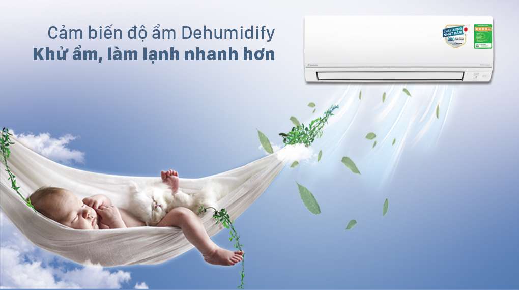 Máy lạnh 2 chiều Daikin Inverter 1.5 HP FTHF35VAVMV - Tính năng khử ẩm Dehumidify đến 25%
