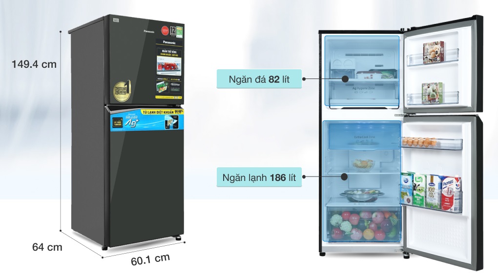 Tủ lạnh Panasonic NR-TV301VGMV