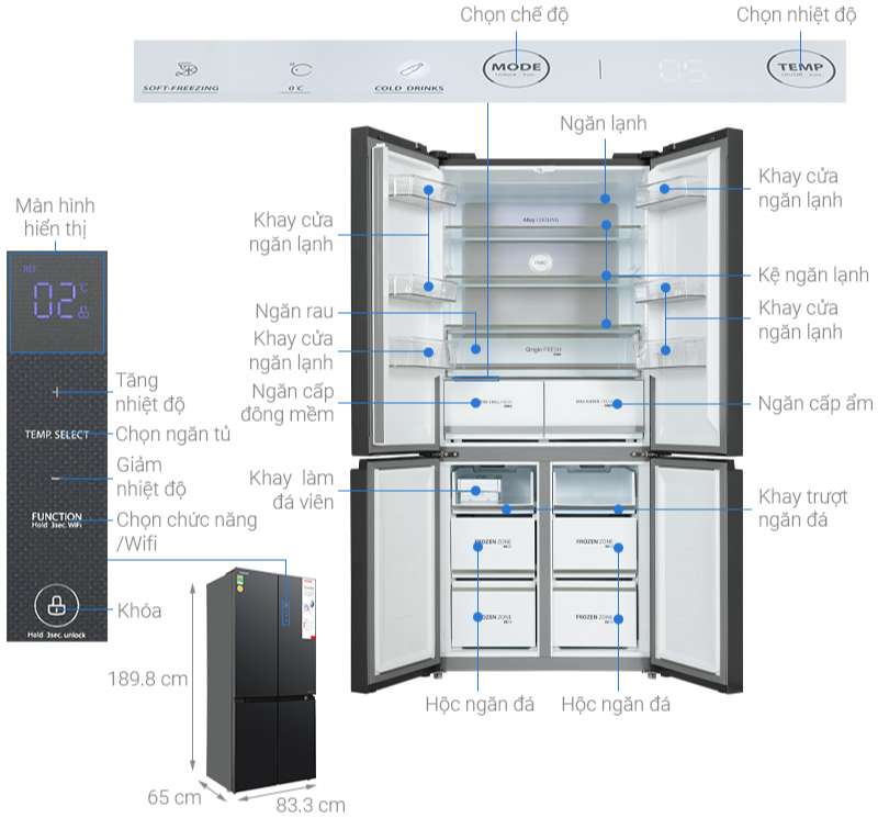 Tủ lạnh Toshiba GR-RF670WI-PGV(A9)-BG