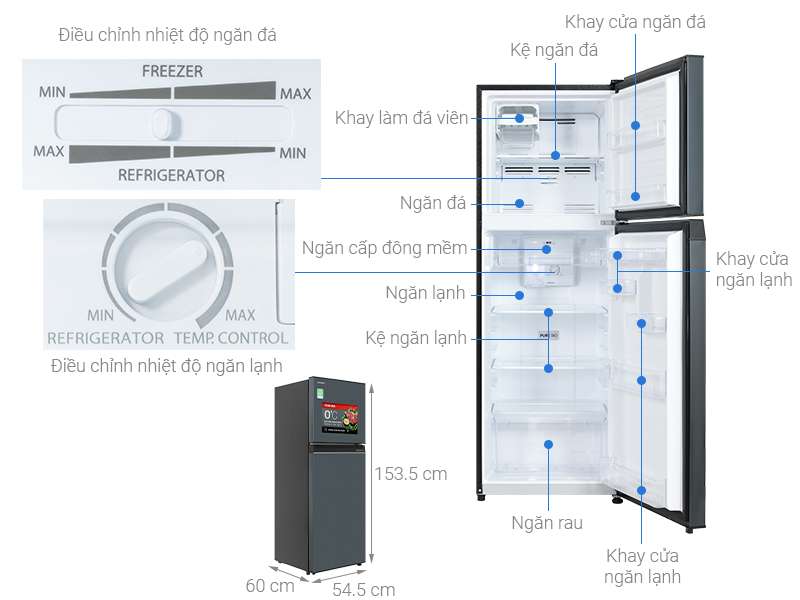 Tủ lạnh Toshiba GR-RT303WE-PMV(52)