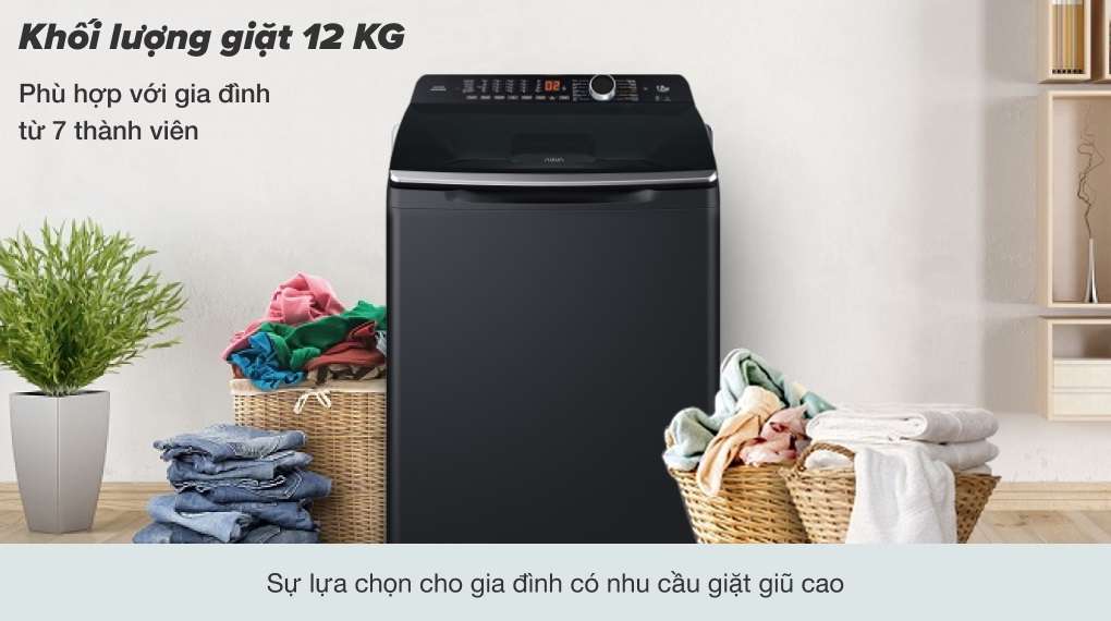 Máy giặt Aqua AQW-FR120HT BK