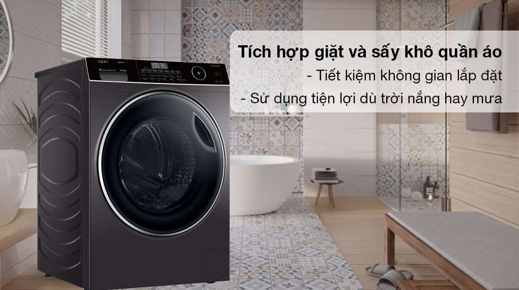 Máy giặt sấy Aqua AQD-AH1000G.PS