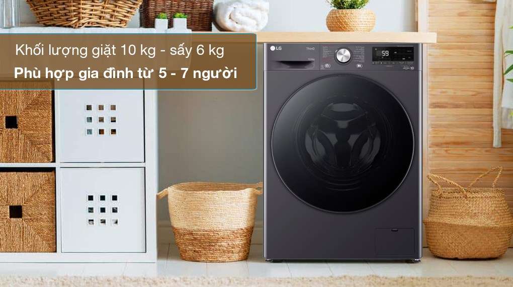 Máy giặt sấy LG FV1410D4M1