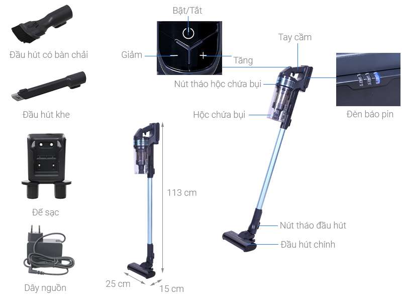 Máy hút bụi Samsung VS15A6031R1/SV