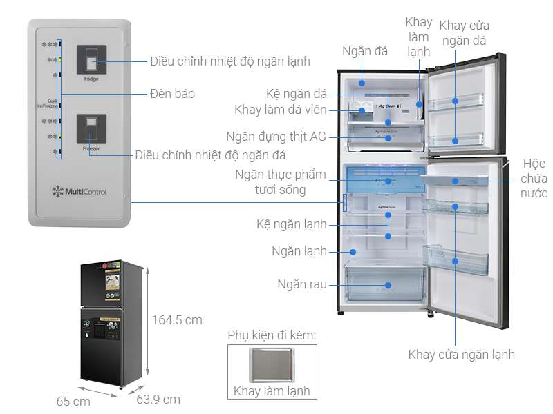 Tủ lạnh Panasonic NR-TL351GVKV