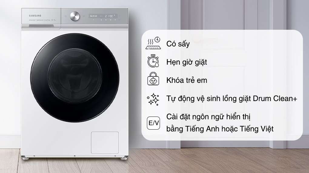 Máy giặt sấy Samsung WD12BB944DGHSV