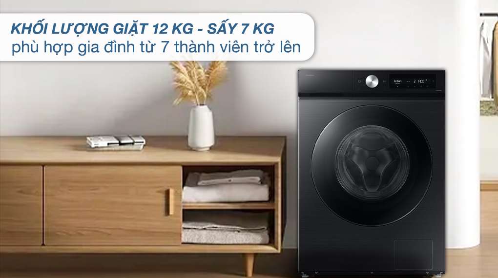 Máy giặt sấy Samsung WD12DB7B85GBSV