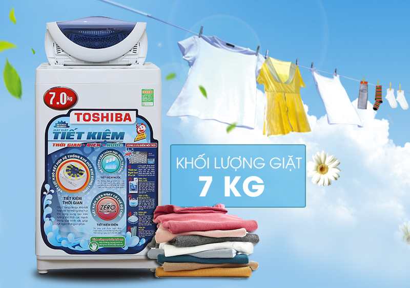 máy giặt Toshiba 7kg AW-A800SV WB
