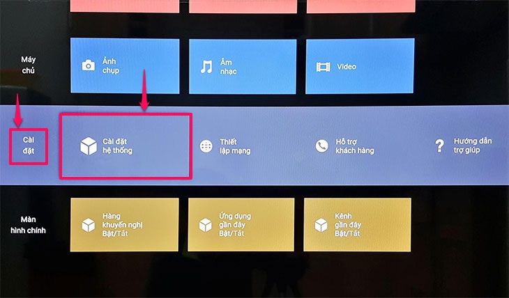 Cách dò kênh trên Smart tivi cơ bản Sony 2018