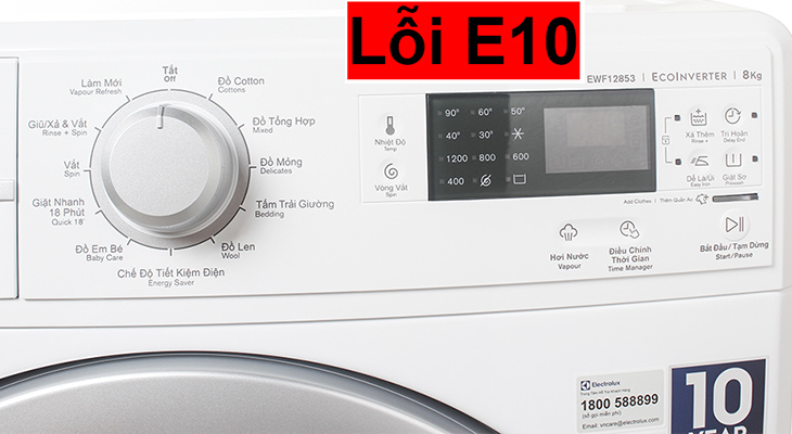 Máy giặt báo lỗi E10