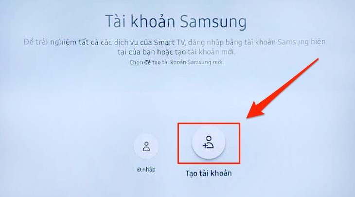 Tạo tài khoản Samsung Account trên tivi Samsung