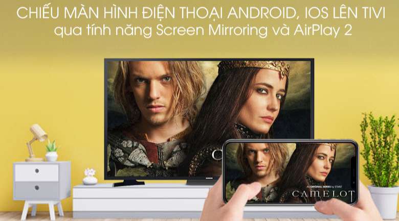 Chiếu màn hình điện thoại Android, IOS lên tivi qua tính năng Screen Mirroring và AirPlay 2 hiện đại