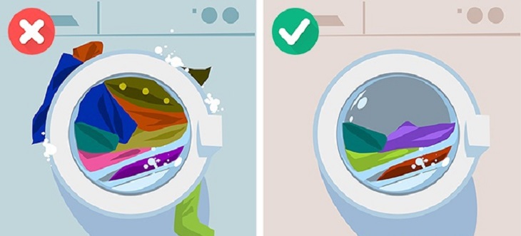 thói quen giặt quần áo trong máy giặt sai lầm mà bạn đang mắc phải