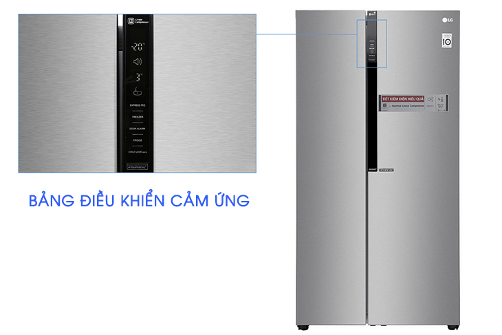  Bảng điều khiển cảm ứng - Tủ lạnh LG Inverter 613 lít GR-B247JDS