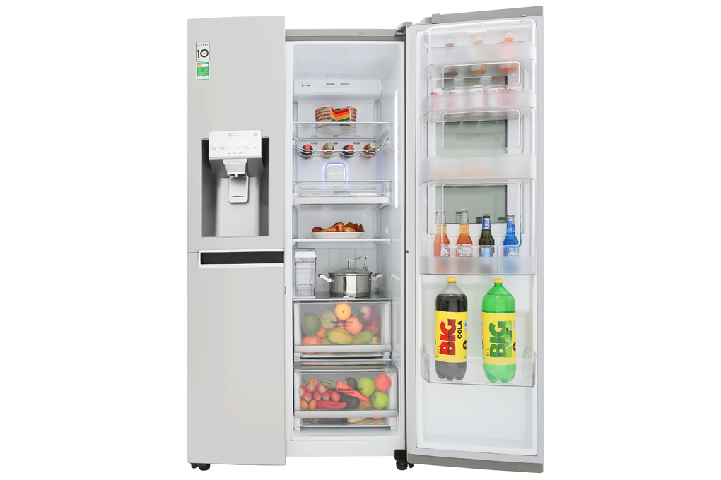 Giao tại HCM] Tủ lạnh LG Inverter InstaView Door-in-Door 601 lít GR-X247JS  - Tiện ích:Tích hợp WIFI - Làm đá tự động Inverter tiết kiệm điện Lấy nước  bên ngoài Lấy đá
