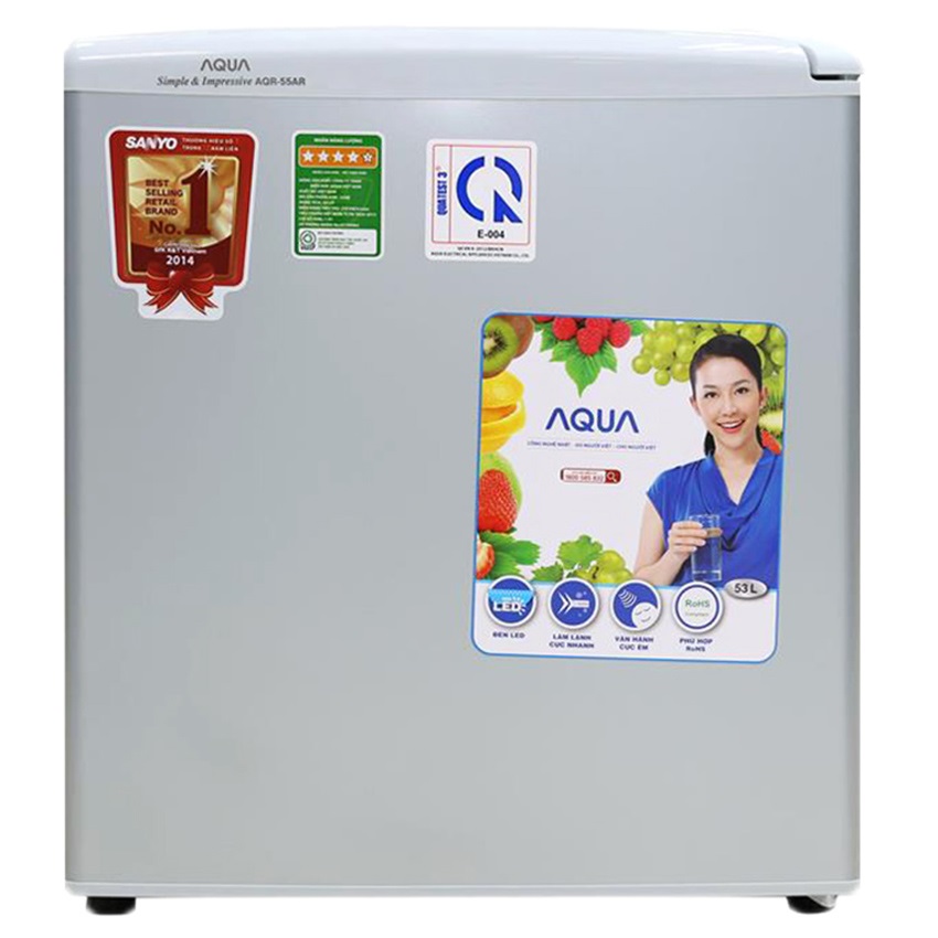 Tủ lạnh Aqua 50 lít AQR-D59FA(BS) giá tốt, có trả góp