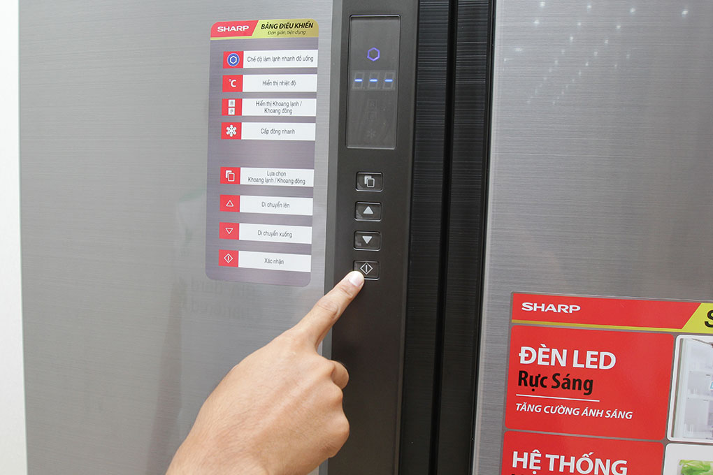 Tủ lạnh Sharp SJ-FX630V-ST Inverter 626 lít | Siêu thị Điện máy Eco-Mart