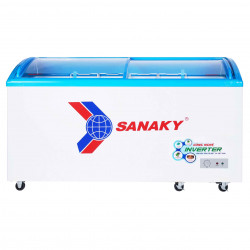 Tủ đông Sanaky Inverter 450 lít VH-6899K3 1 ngăn đông, 2 cánh - Dàn đồng, Mặt kính cong