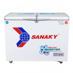 Tủ đông Sanaky Inverter 230 lít VH-2899W3 1 ngăn đông, 1 ngăn mát, 2 cánh - Dàn đồng