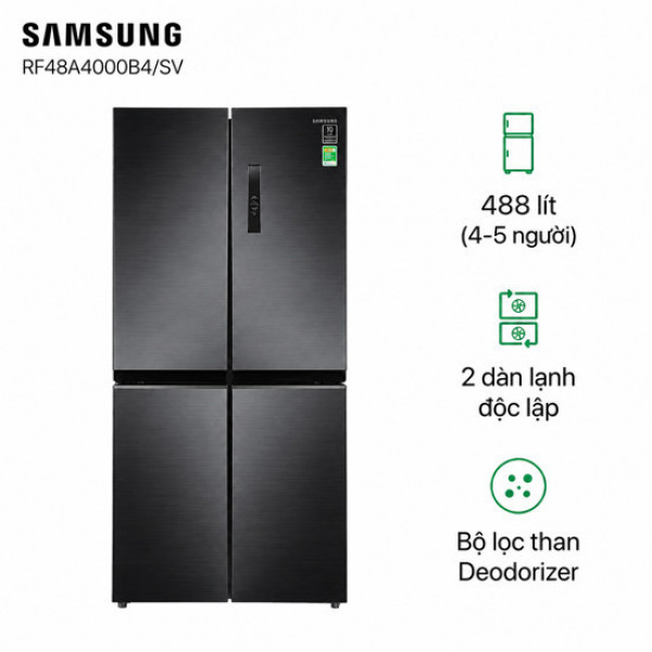 Tủ lạnh Samsung Inverter 488 lít RF48A4000B4/SV - Chính hãng