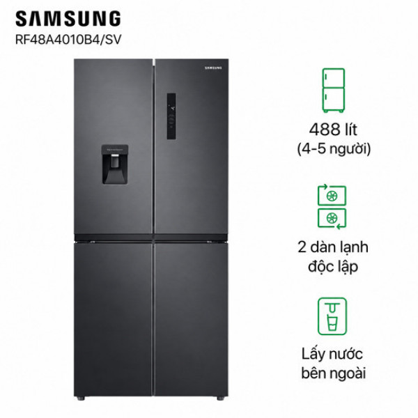 Tủ lạnh Samsung Inverter 488 lít RF48A4010B4/SV - Chính hãng