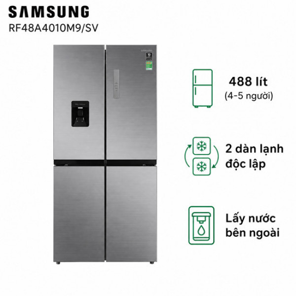 Tủ lạnh Samsung Inverter 488 lít RF48A4010M9/SV - Chính hãng