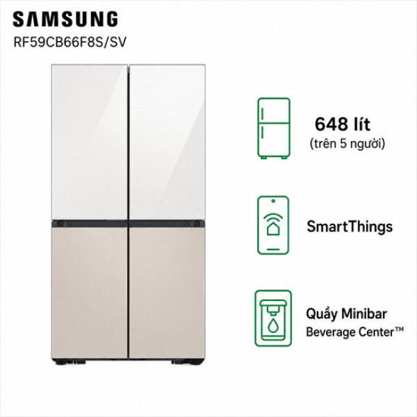 Tủ lạnh Samsung Inverter 648 lít RF59CB66F8S/SV - Chính hãng