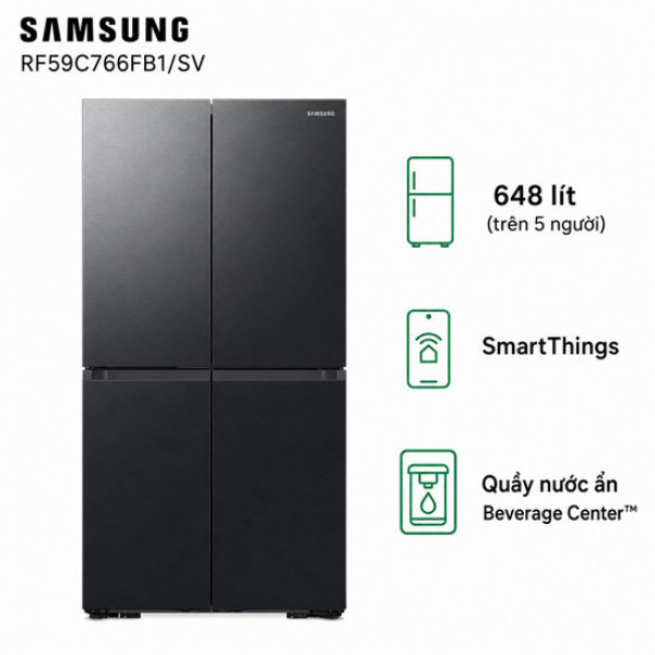 Tủ lạnh Samsung Inverter 648 lít RF59C766FB1/SV - Chính hãng