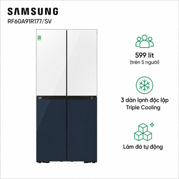 Tủ lạnh Samsung Inverter 599 lít RF60A91R177/SV - Chính hãng