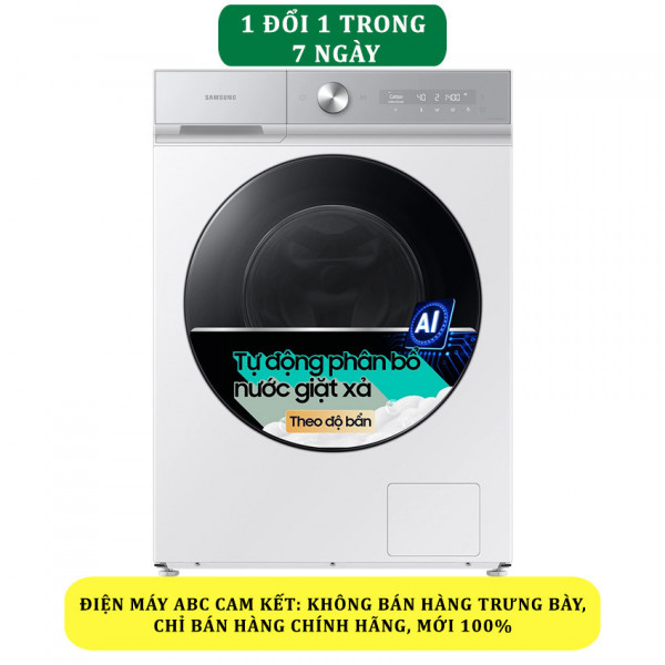 Máy giặt sấy Samsung WD12BB944DGHSV Bespoke AI Inverter giặt 12 kg - sấy 8 kg - Chính hãng