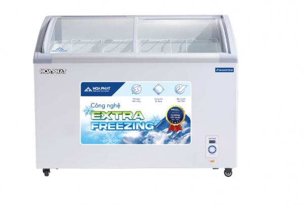 Tủ đông kính cong Hòa Phát inverter 280 lít HSF AD8280.C1 - Chính hãng 