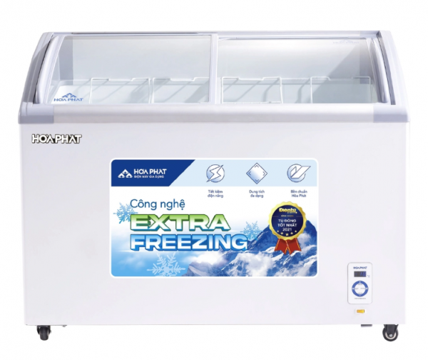 Tủ đông  kính cong Hòa Phát 1 ngăn 451 lít HSF AD6451.C1 - Chính hãng