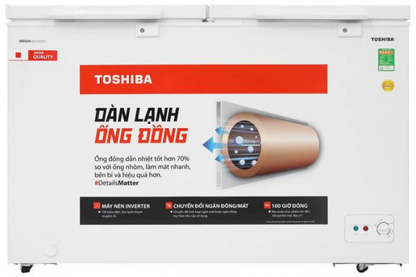 Tủ đông Toshiba GR-RC470CM-PMV(01) Inverter 362 lít - Chính hãng