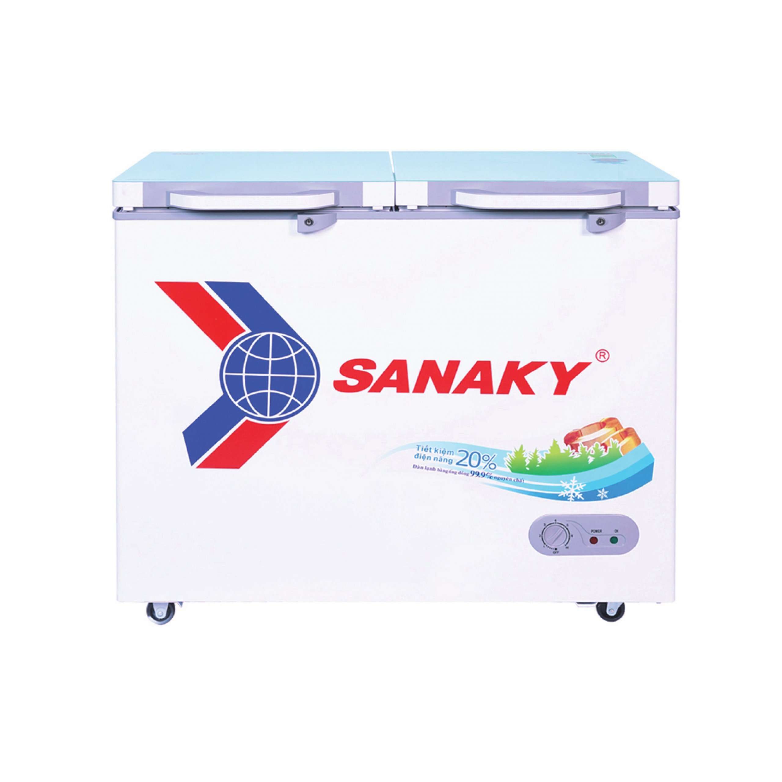 Tủ Đông mặt kính cường lực Sanaky 210 lít VH-2599A2KD - Chính hãng