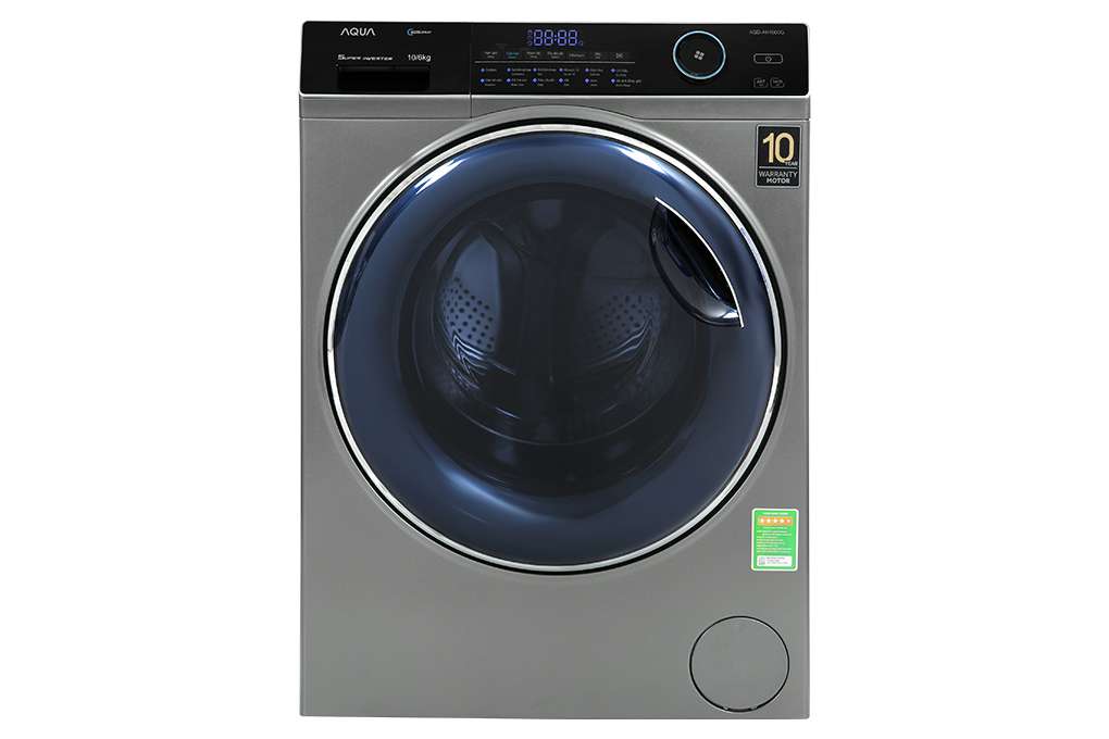 Máy giặt sấy Aqua Inverter giặt 10 kg - sấy 6 kg AQD-AH1000G.PS - Chính hãng