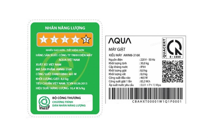 Máy giặt Aqua 8 kg AWM8-316K(B) - Chính hãng#2
