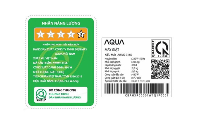 Máy giặt Aqua 9 kg AWM9-316K(B) - Chính hãng#2