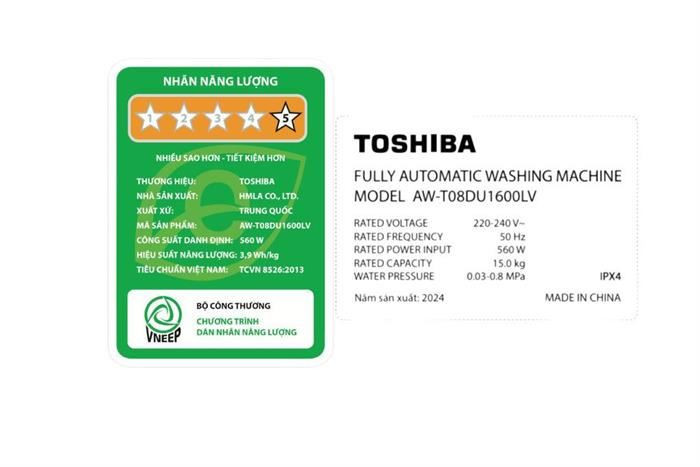 Máy giặt Toshiba Inverter 15 kg AW-T08DU1600LV(MK) - Mới 2025#2